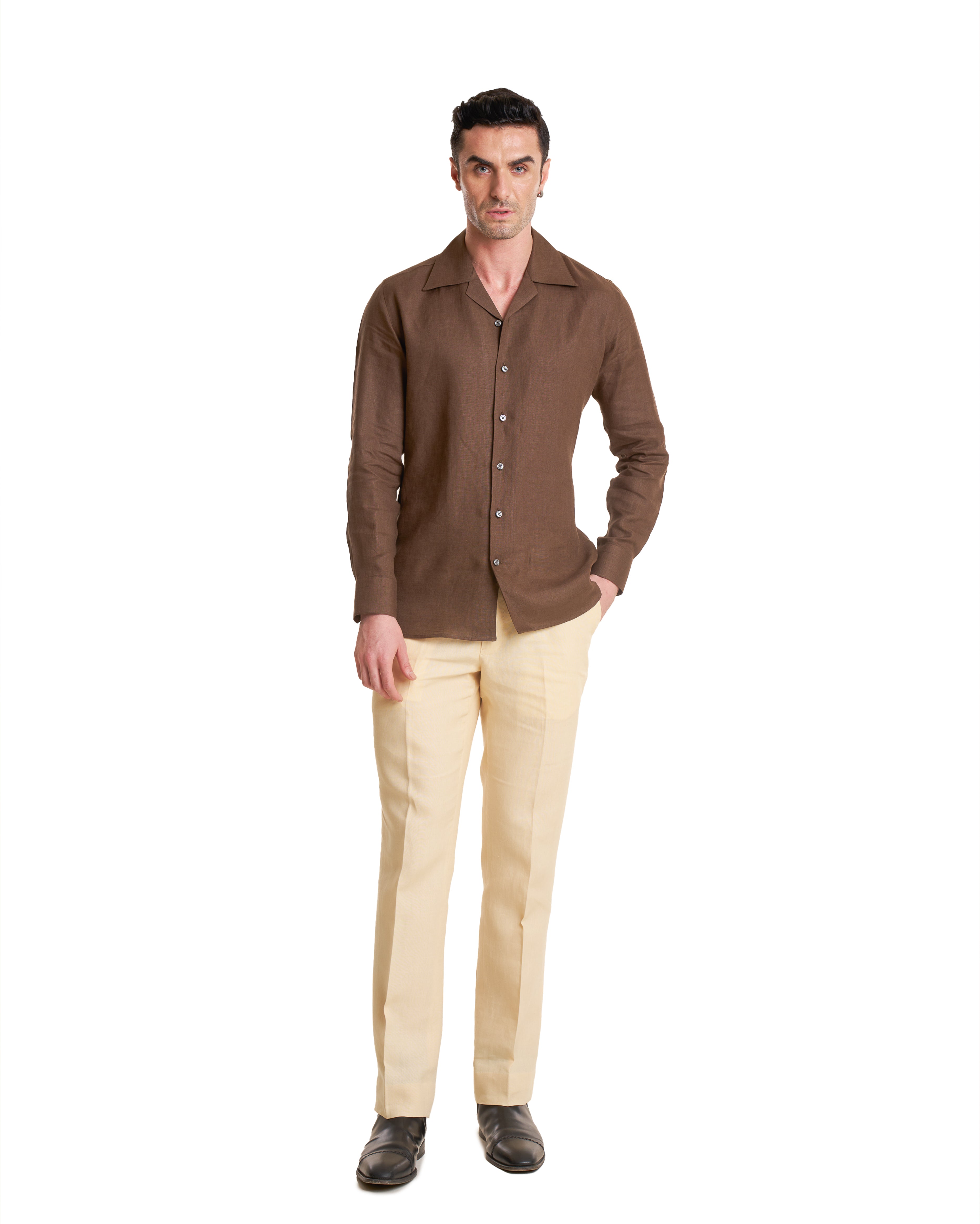 The Cuban Collar Irish Linen Shirt