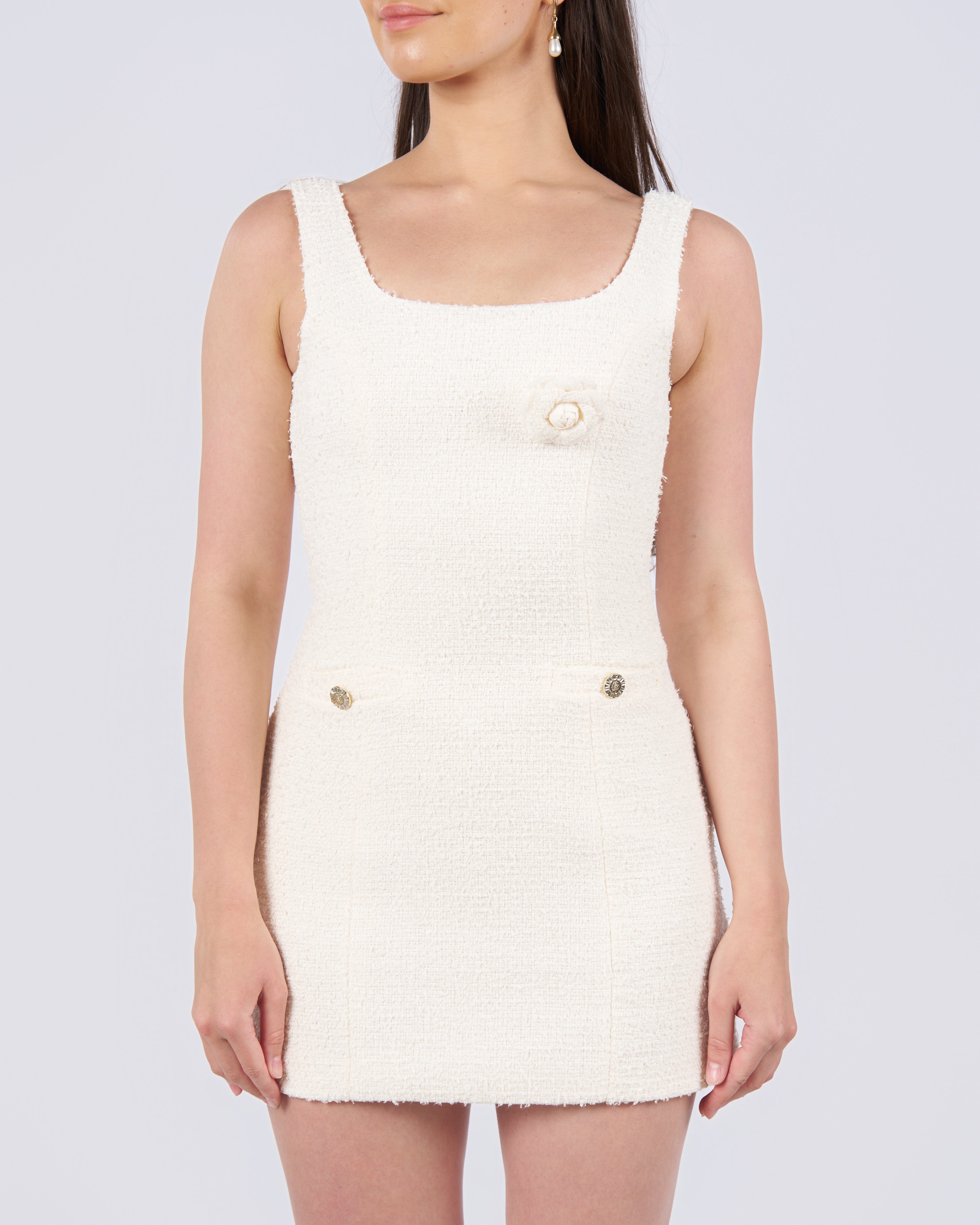 La Rosa Bianca Tweed Dress